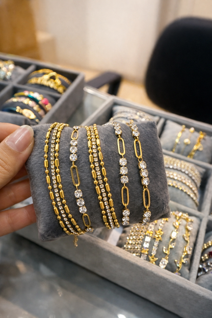 Fancy Tennis Luxe Bracelets-6 Options
