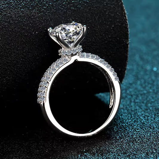 Studded Solitaire Ring-Silver