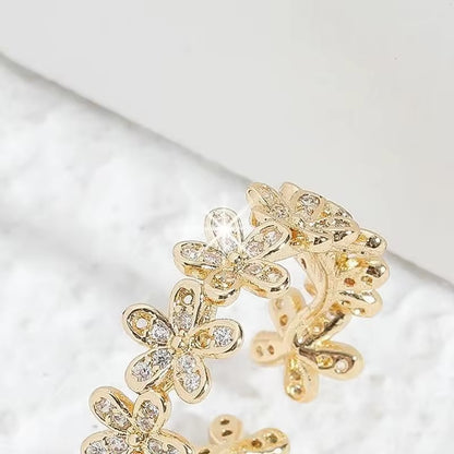 Floral Wreath Ring-Gold and Silver
