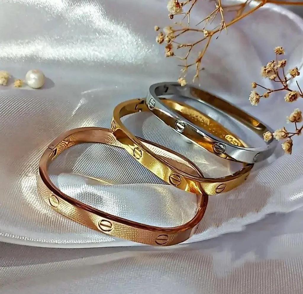 Diamond Band SS Bracelets-3 Types