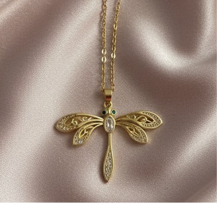 Mesh Dragonfly Necklace
