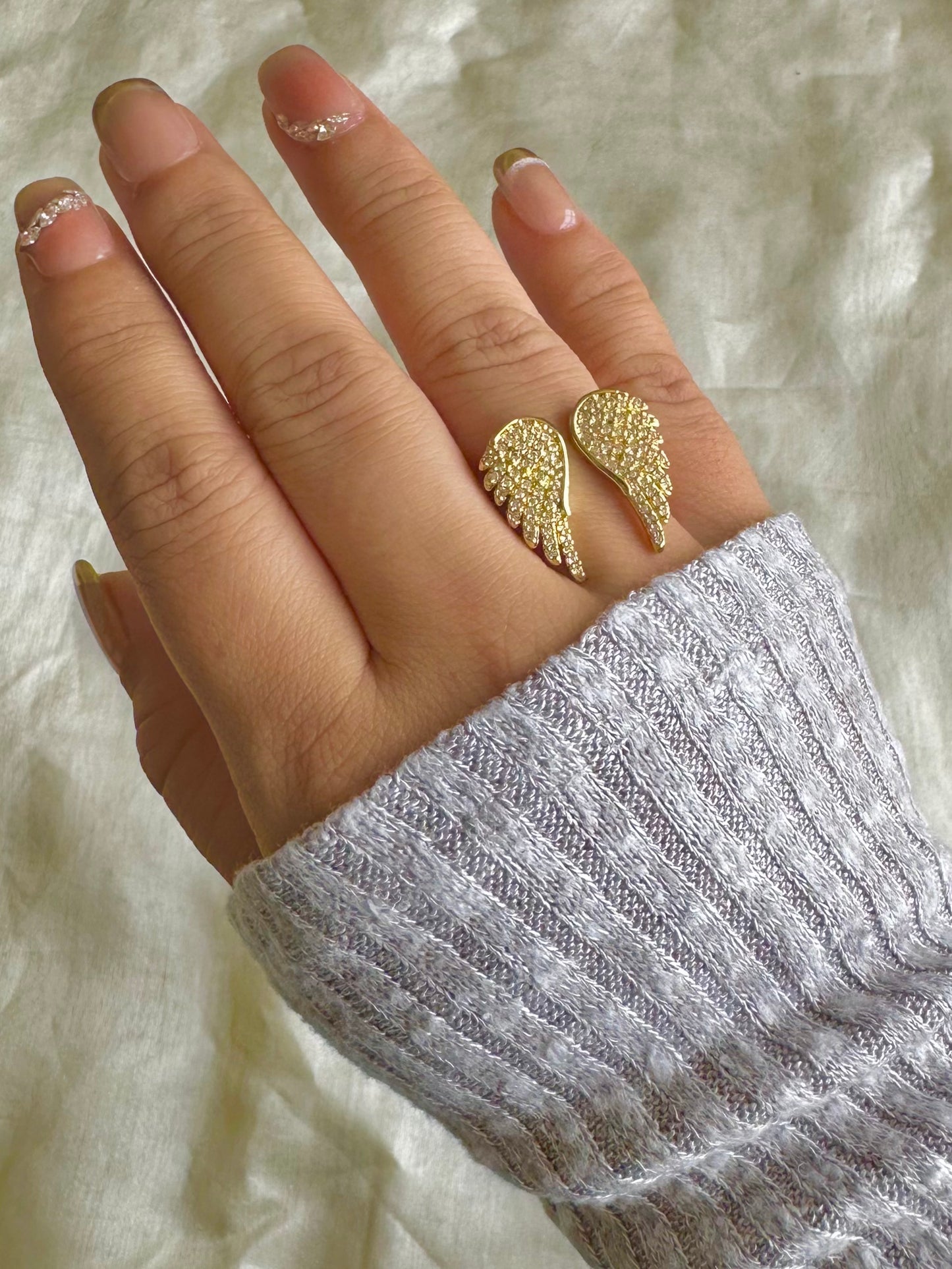 Angel Wings Gold Ring