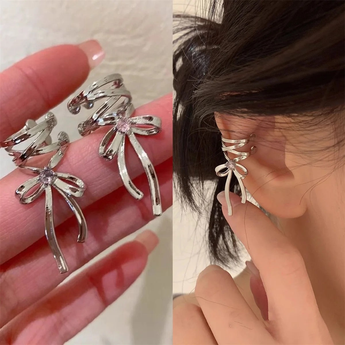 Bow Ear Cuffs Single Piece- 2 Styles