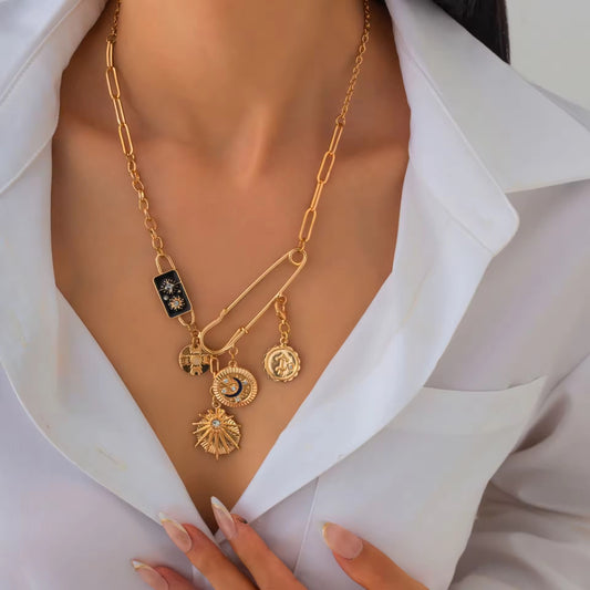 Black Star Charm Necklace