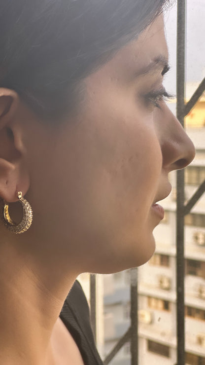 Studded Round Bali Earrings