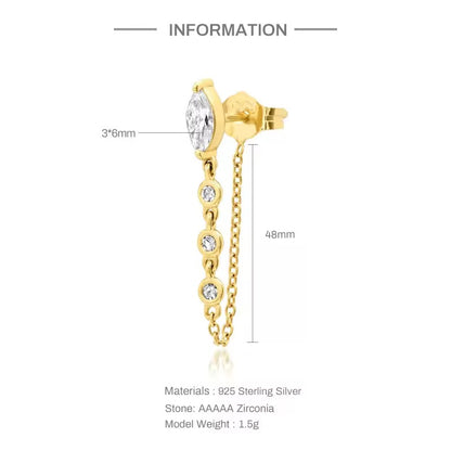 Luna Drop Earrings-Gold