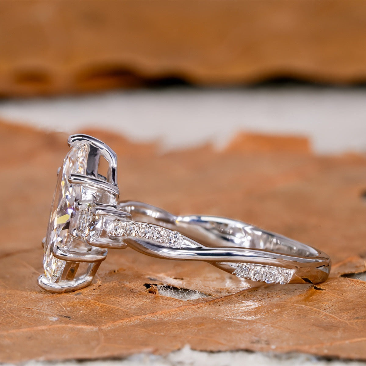 3 Solitaire Silver Ring