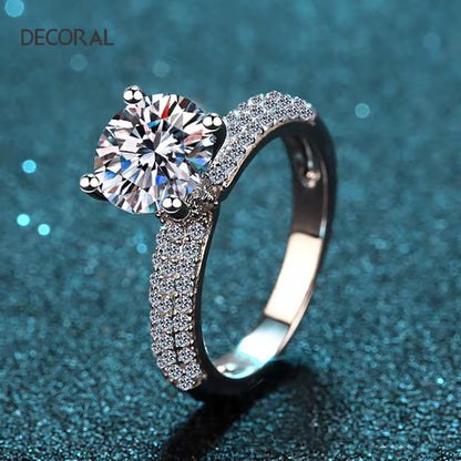Studded Solitaire Ring-Silver