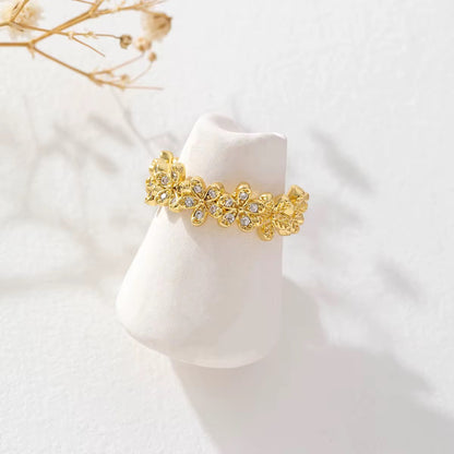 Floral Wreath Ring-Gold and Silver