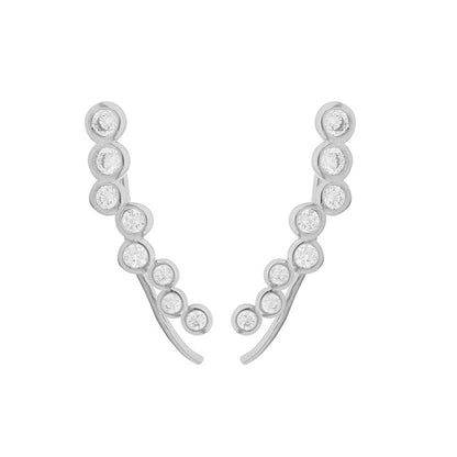 Celeste Climbers / Earrings-Silver & Gold