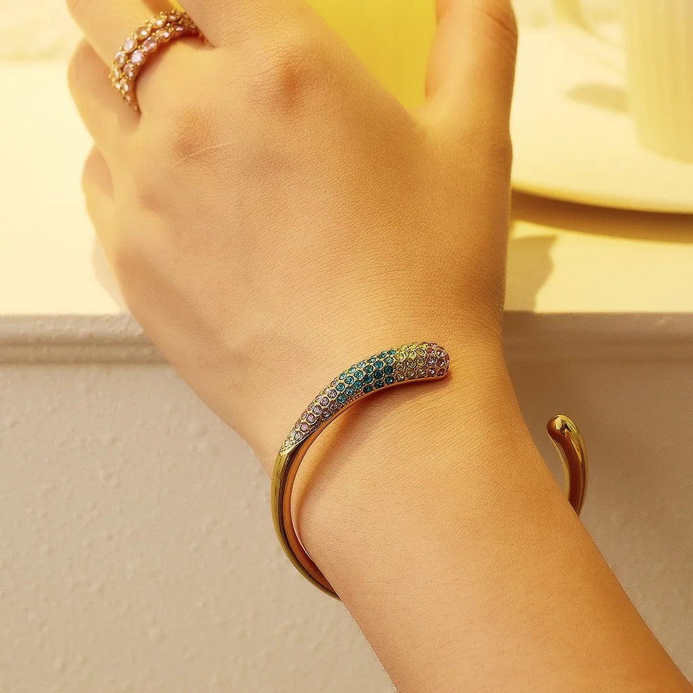 Coma Studded Kada- Gold
