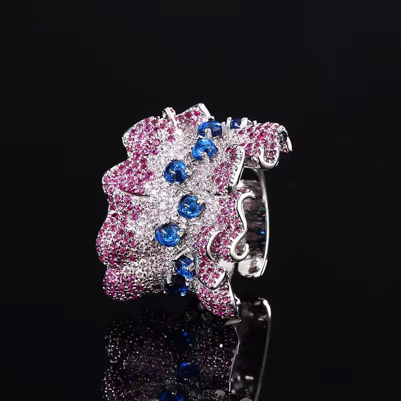Luxurious Ripple Stone Ring