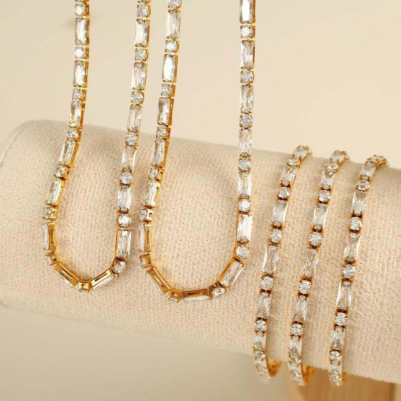 Baguette Premium Tennis Necklace