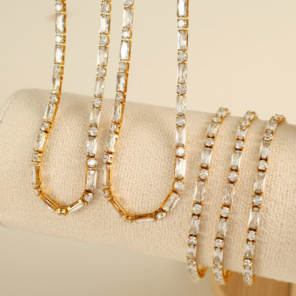Baguette Premium Tennis Necklace