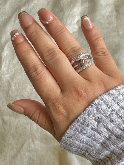 Silver Statement Nail Ring