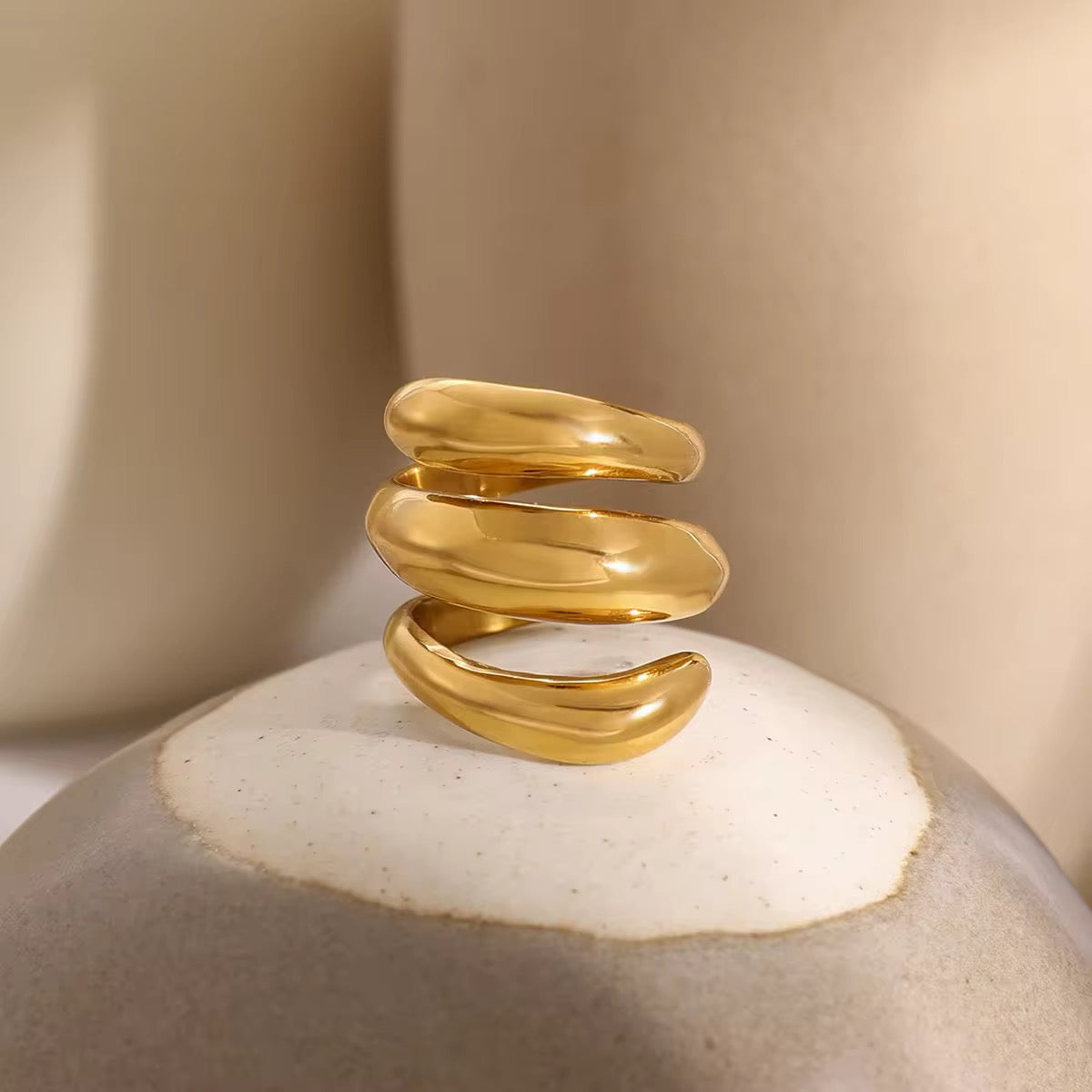 Molten Wrap Ring-Gold