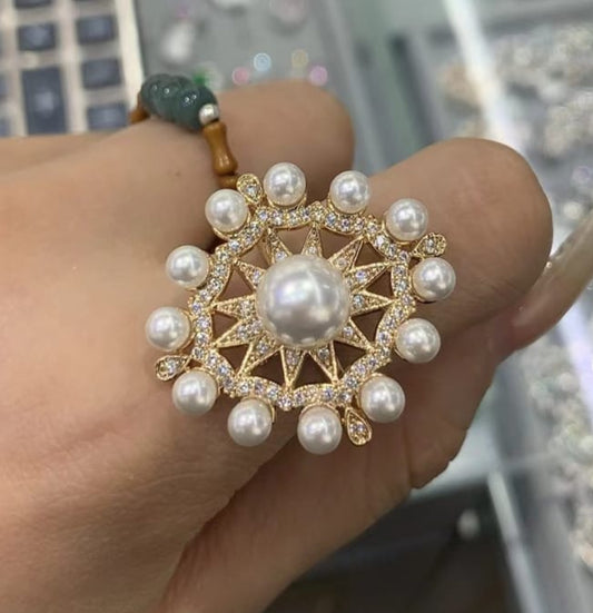 Pearl Victorian Statement Ring