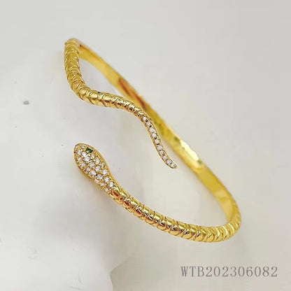 Adjustable Petite Serpentine Kada Bracelet