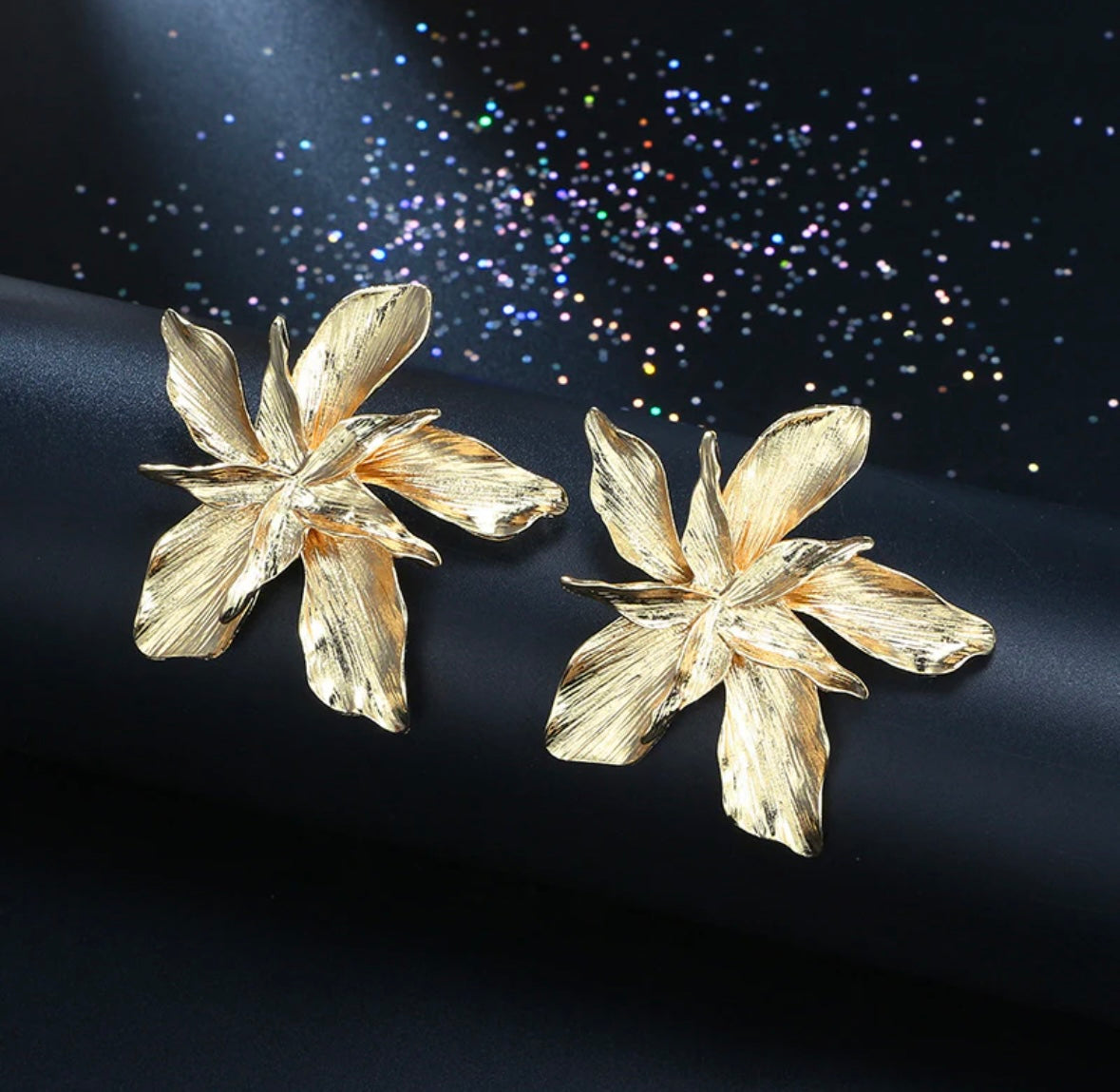 Wild Flower Earrings-Gold