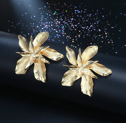 Wild Flower Earrings-Gold