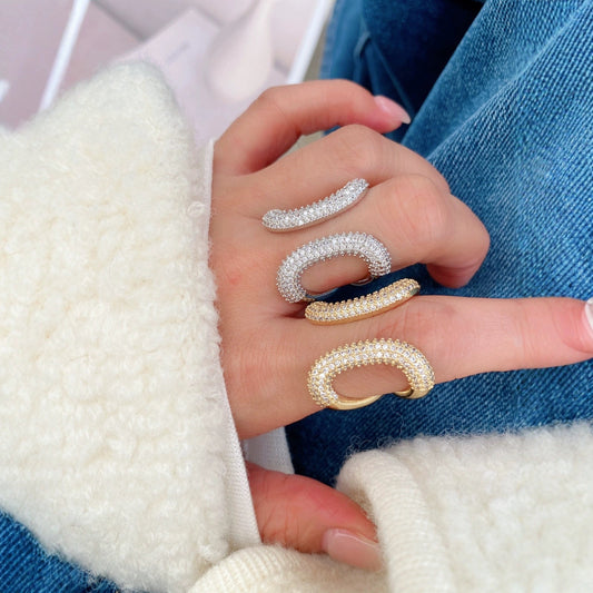 Luna Curve Statement Ring-2 Colors