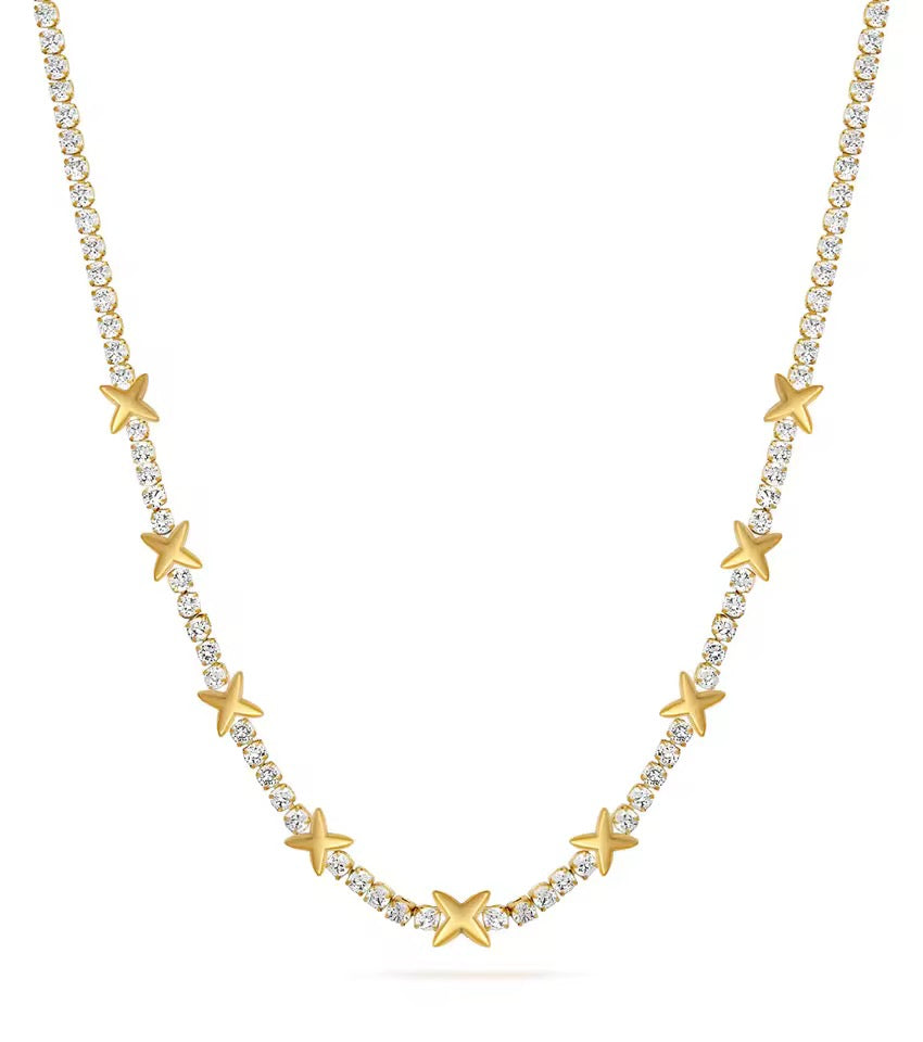 XOXO Tennis Gold SemiLuxe Necklace