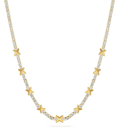 XOXO Tennis Gold SemiLuxe Necklace