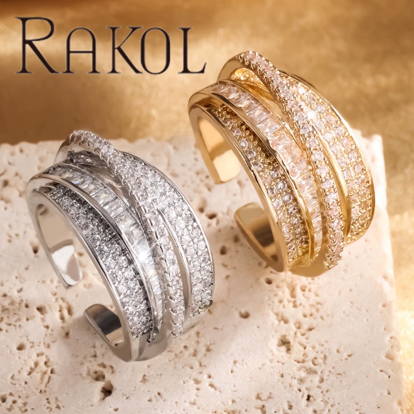 Rakol Layered Ring-Silver & Gold
