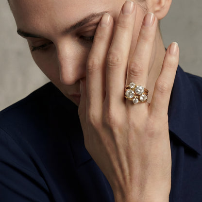 Heirloom Bloom Solitaire Ring-Gold