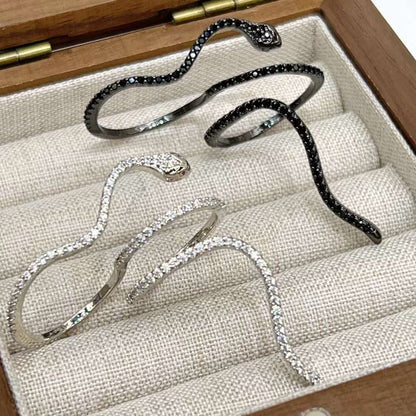 Slithering Snake 2 Finger Ring-2 Colors