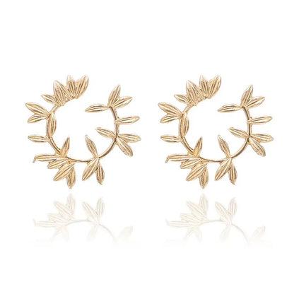 Brass Floral Wreathe Earrings