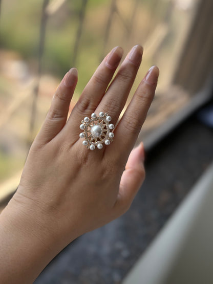 Pearl Victorian Statement Ring