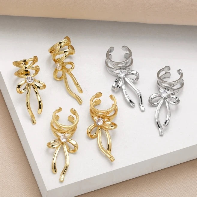 Bow Ear Cuffs Single Piece- 2 Styles