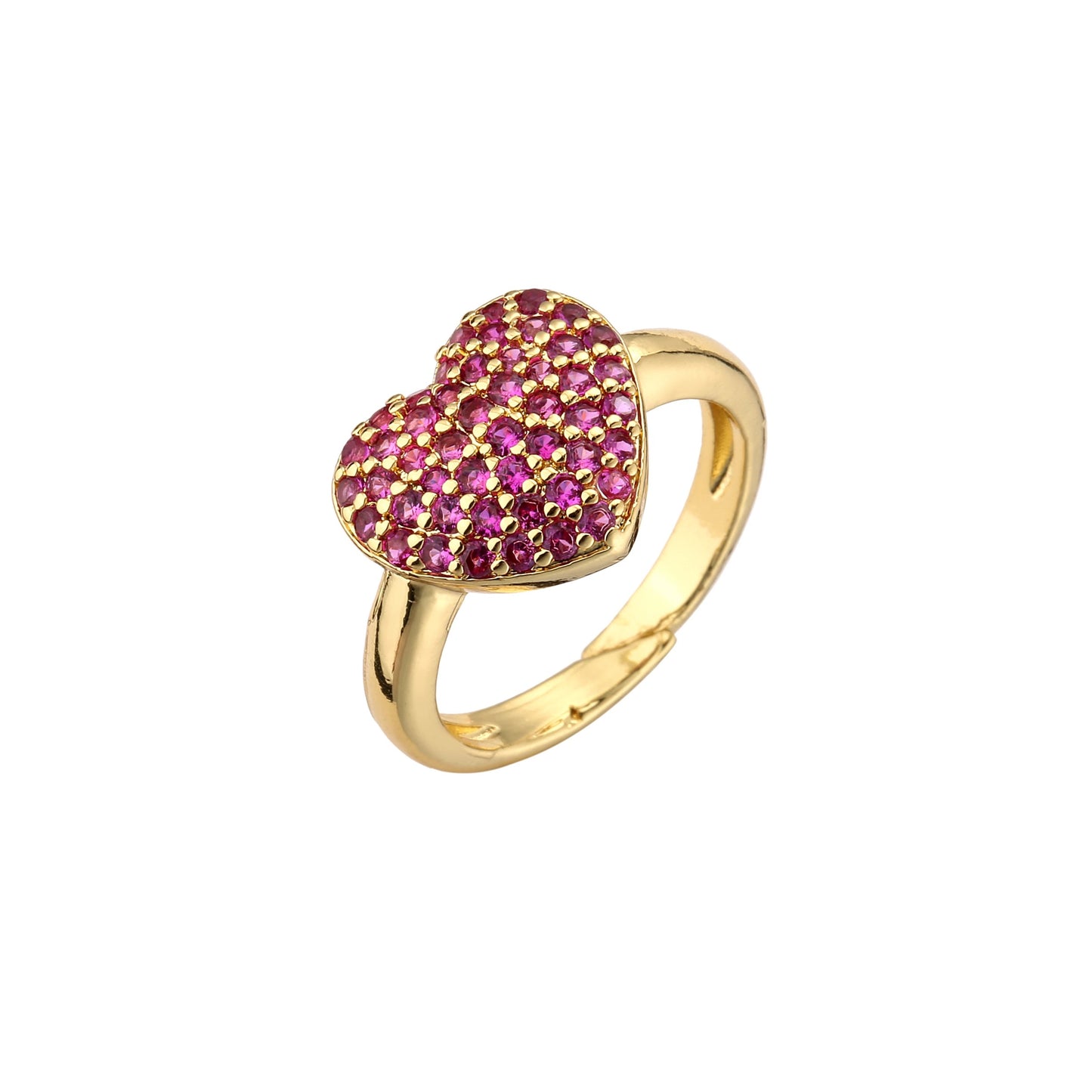 Heart Studded Ring - 5 colors