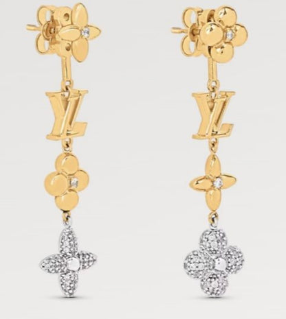 Clover Flower Dangler Earrings