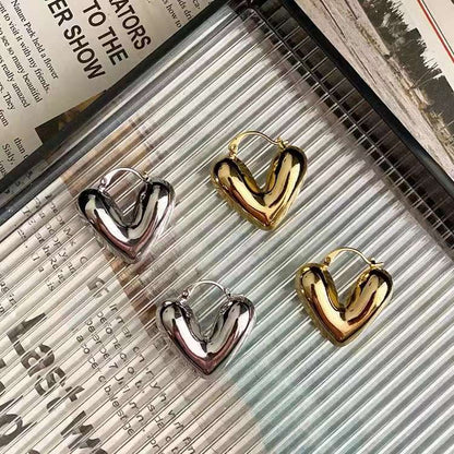 Heart Solid SS Bali -Gold