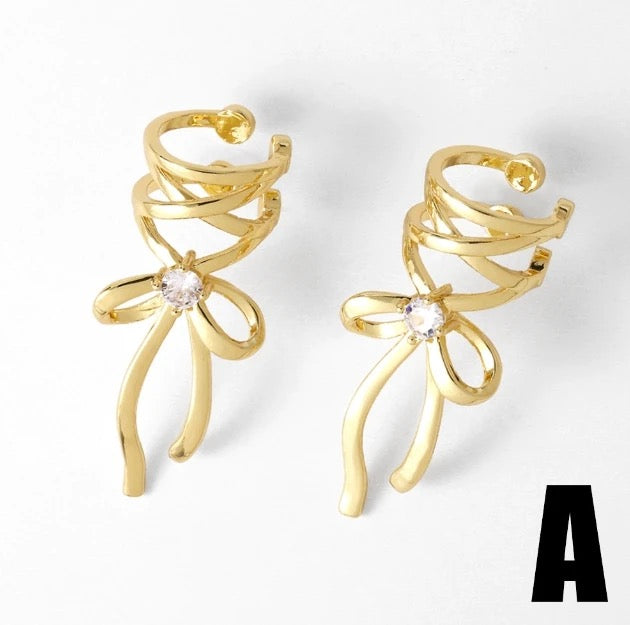 Bow Ear Cuffs Single Piece- 2 Styles