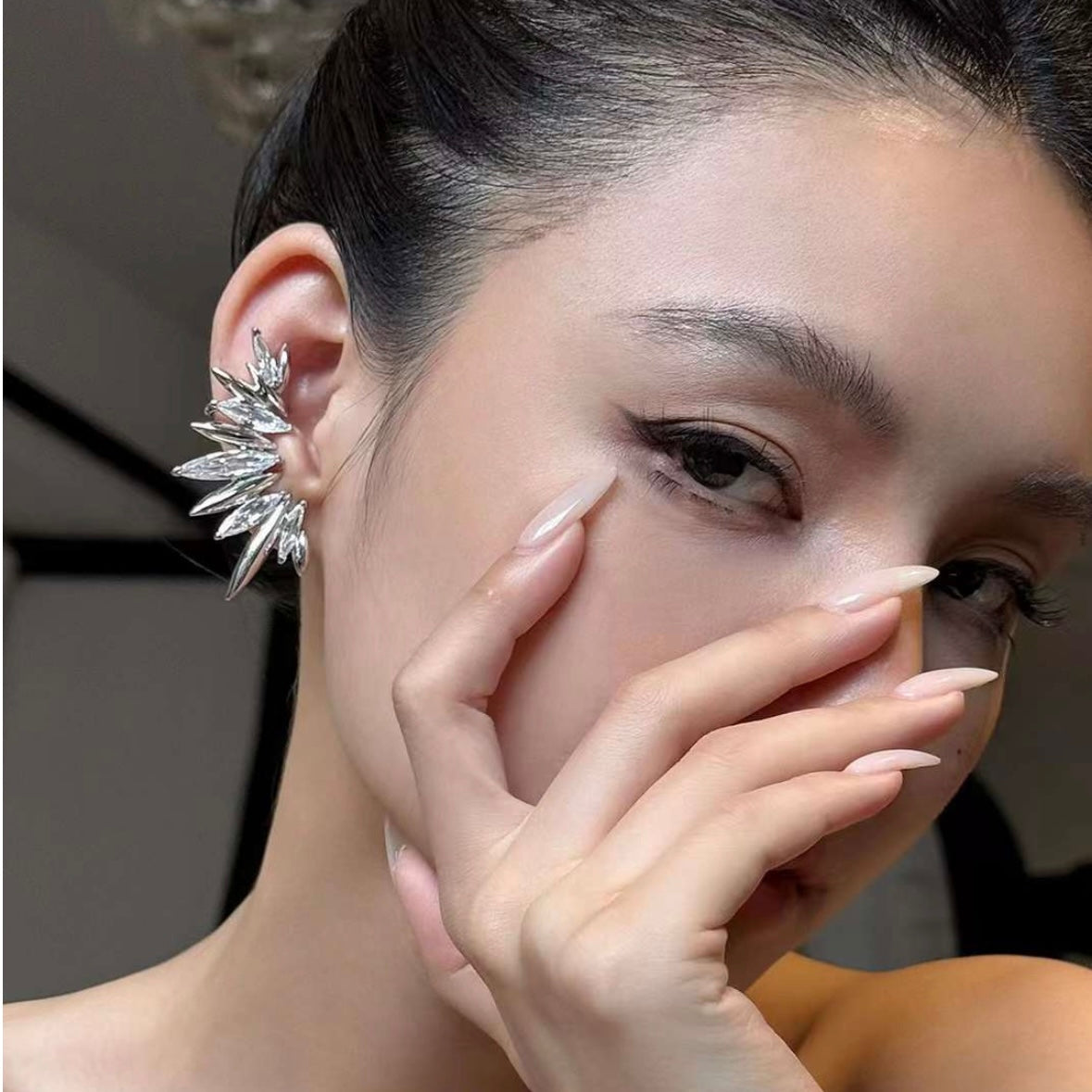 Modern Bloom Earring & Cuff-Gold