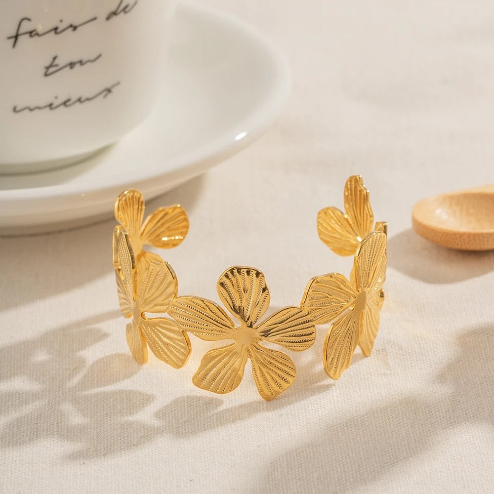 Flower Knows Adjustable Gold Kadas- 3 Designs