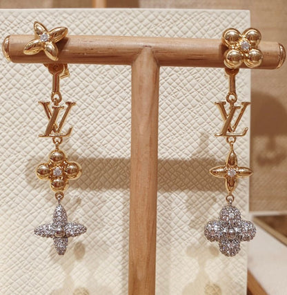 Clover Flower Dangler Earrings
