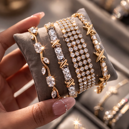 Fancy Tennis Luxe Bracelets-6 Options