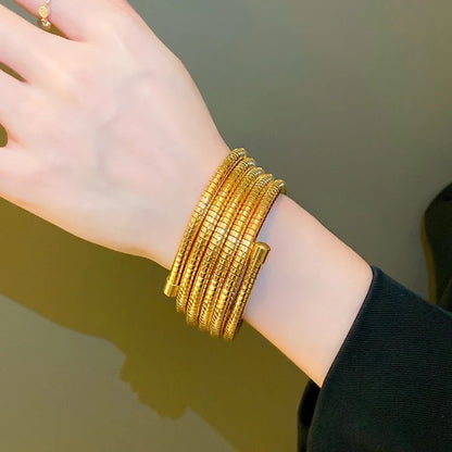 Stainless Steel Coil Bracelet-Large