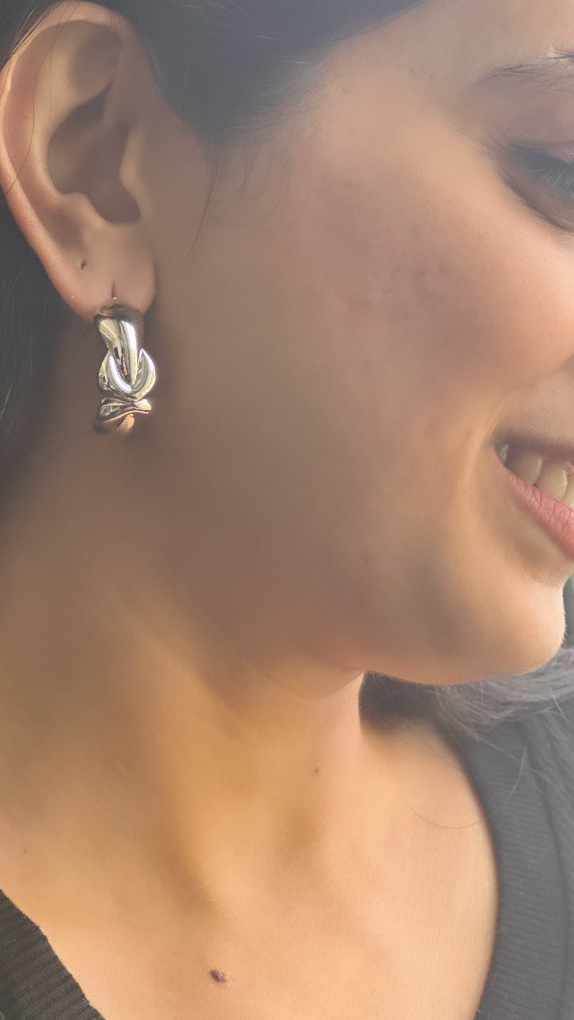Solid Knot Hoop Earrings