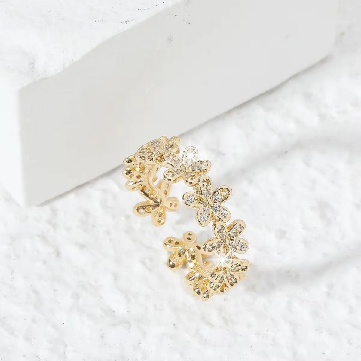 Floral Wreath Ring-Gold and Silver
