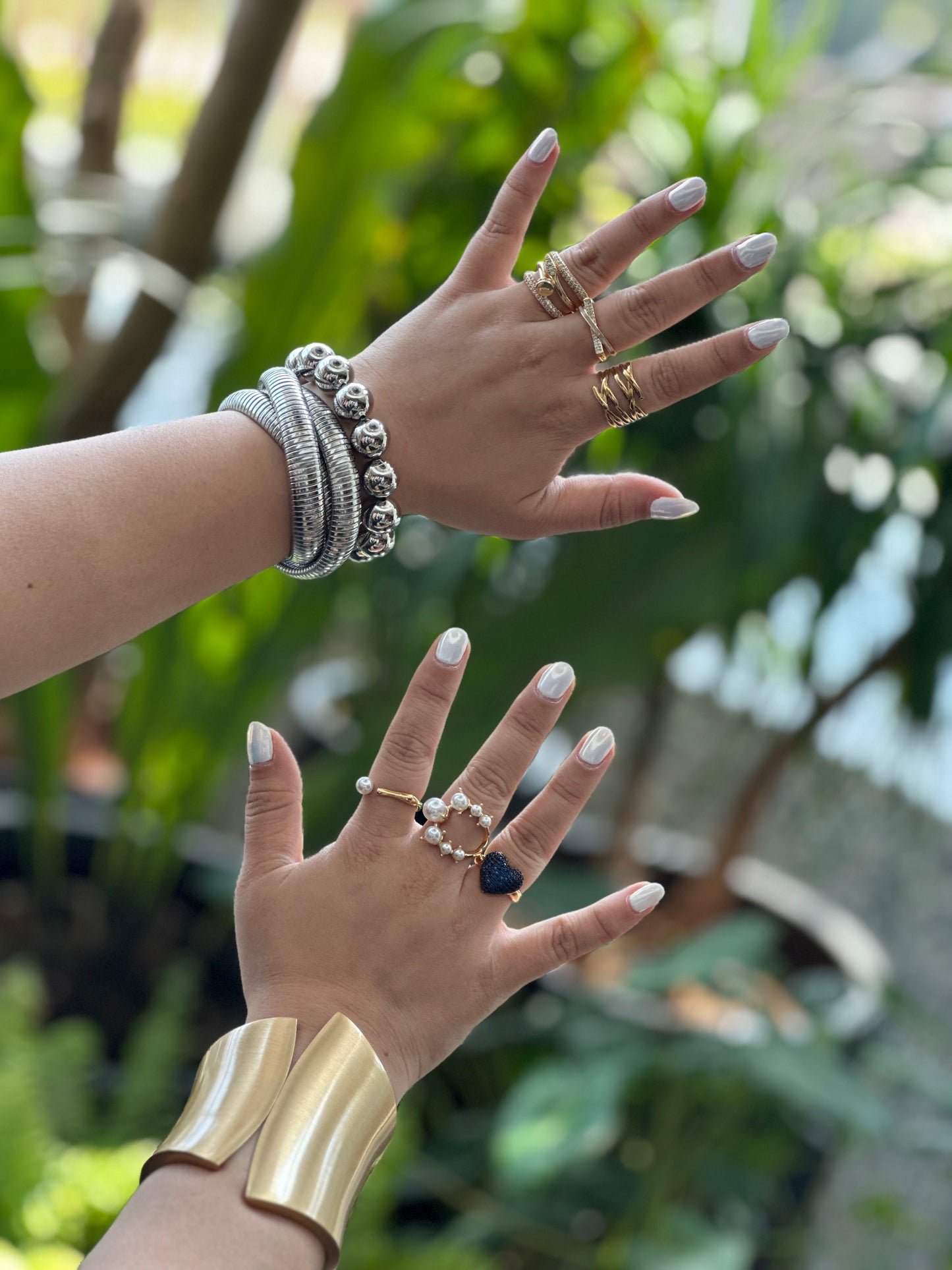 Heart Studded Ring - 5 colors