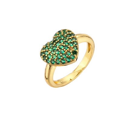 Heart Studded Ring - 5 colors