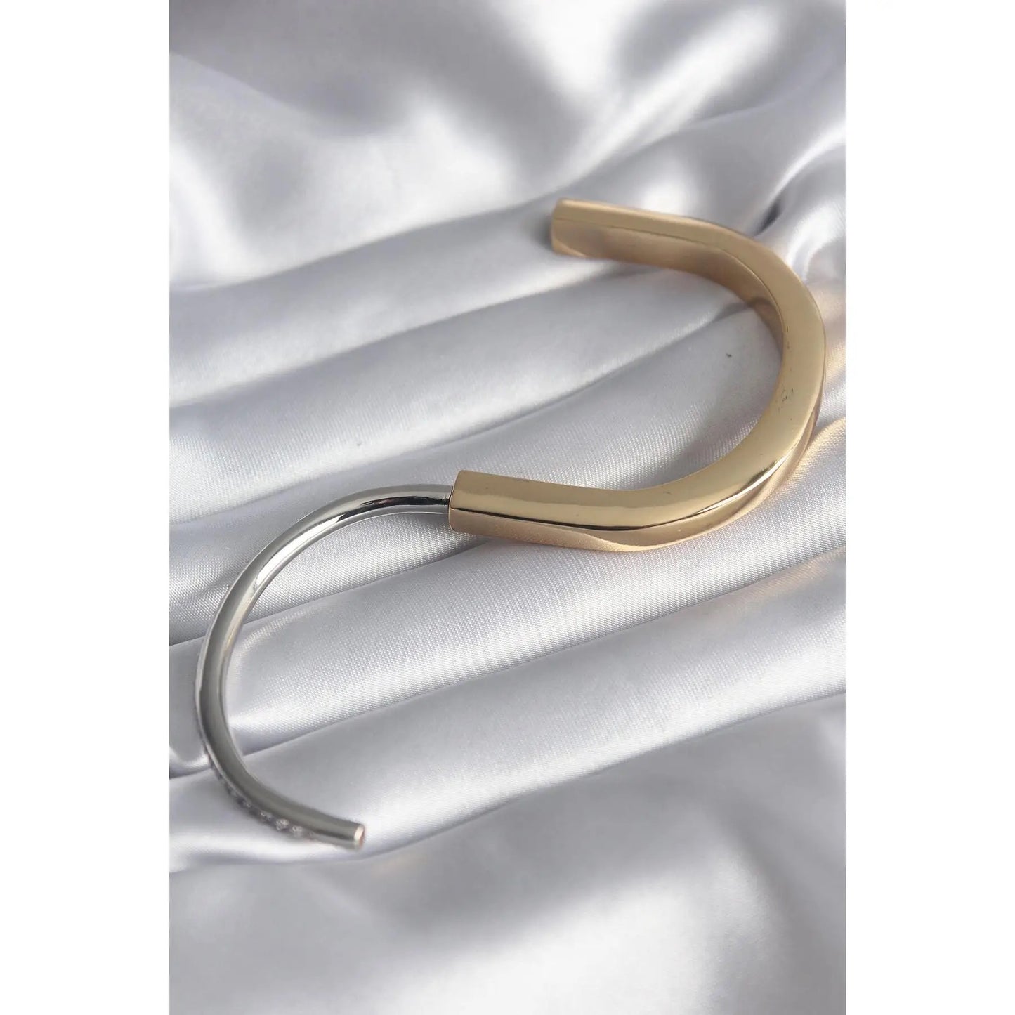 Solid Silver Gold Unisex Oval Kada