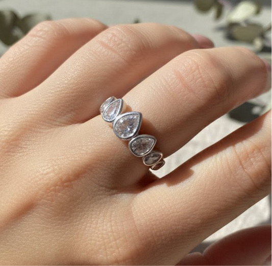 Flat Crown Ring-Silver