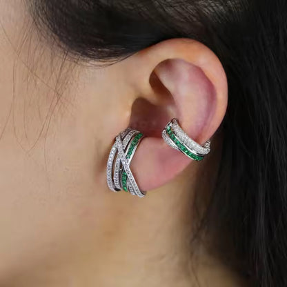 Luxe Eternity Wrap Earrings and Cuffe Set