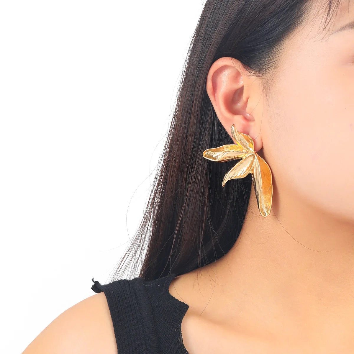 3D Large Wild Flower Earrings-Gold & Silver